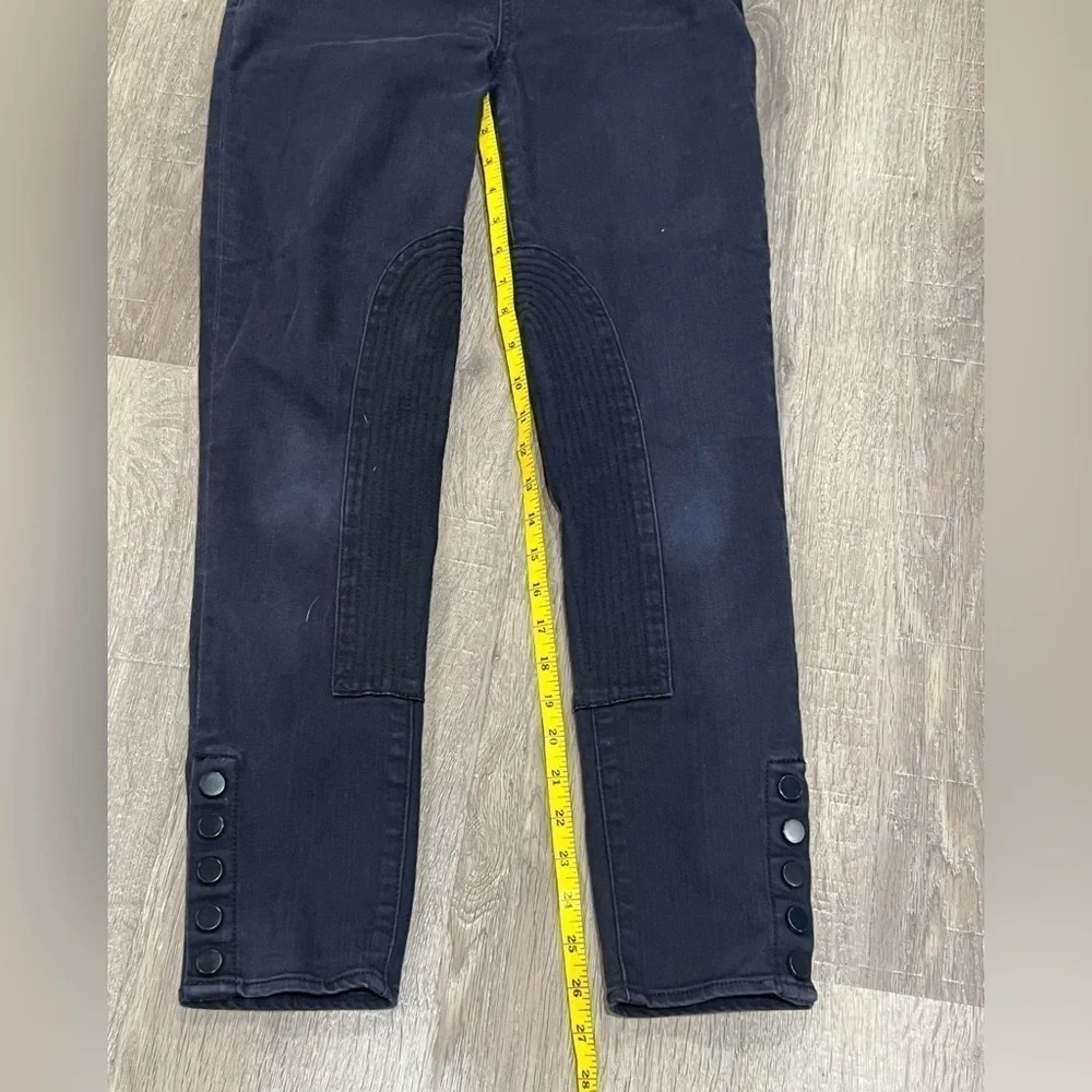 Tory Burch Size 25 Navy Stretch Front Pocket Size Zip Ankle Button Pants Chino